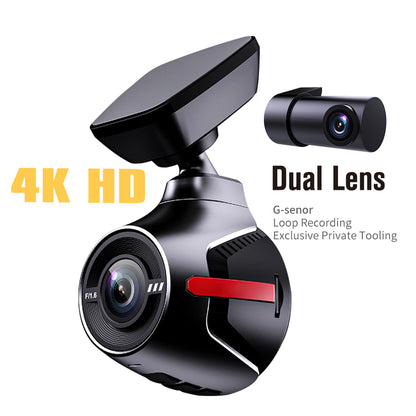 4K HDR Dash Cam, 4K+1080P Front and Rear Car Camera, 2 Channel with HDR, 5GHz WiFi GPS, Night Vision 2.0, 24H Parking Mode