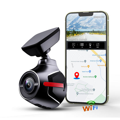 4K HDR Dash Cam, 4K+1080P Front and Rear Car Camera, 2 Channel with HDR, 5GHz WiFi GPS, Night Vision 2.0, 24H Parking Mode